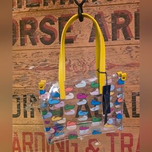 Dooney & Bourke Clear Tote Bag with Yellow Handles